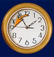 An image of a clock being set back an hour.