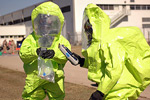 Military hazmat training exercise