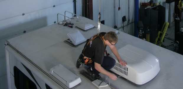 According to ANSI standards, fall protection should be inspected by the user before each use. (Gorbel photo)