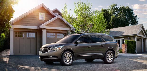 The wiring harness of seat-mounted air bags on the Buick Enclave (the 2014 model is shown here in a GM photo), GMC Arcadia, Chevrolet Traverse, and Saturn Outlook vehicles must be repaired, according to GM