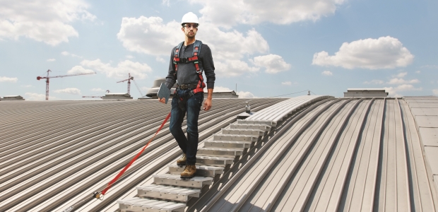 Make a thorough assessment of all fall hazards, including sides and edges, hoist areas, and skylights. (MSA photo)