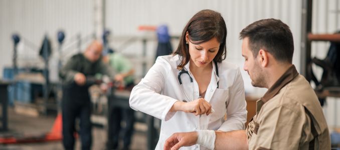 On-site Doctor Checking Vitals