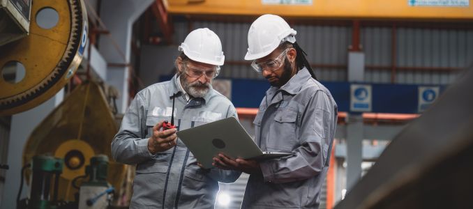 Workers with Safety Gloves
