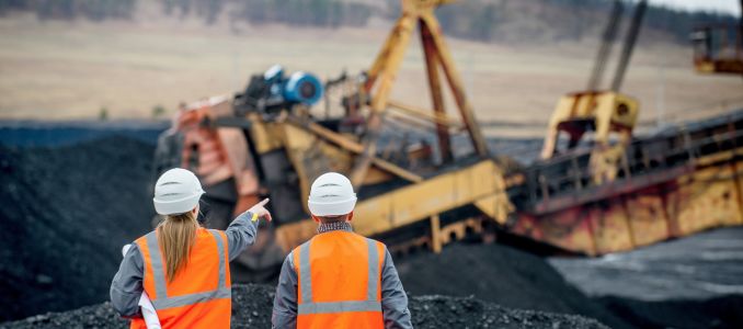 Safety Workers Inspect a Mine
