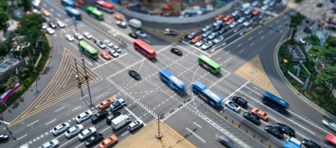 Busy Traffic Intersection