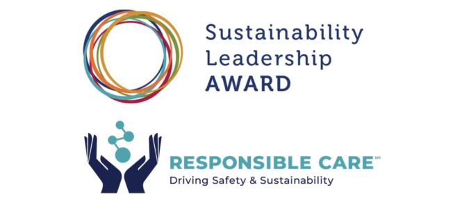 Award logos on white background