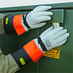 rubber insulating gloves