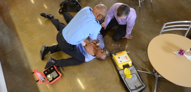 By continually raising awareness of the AED program, organizations reinforce a commitment to safety among employees. (American Heart Association photo)