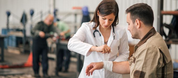 Doctor screening employee