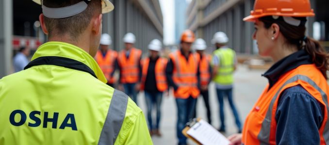 OSHA inspectors at work site