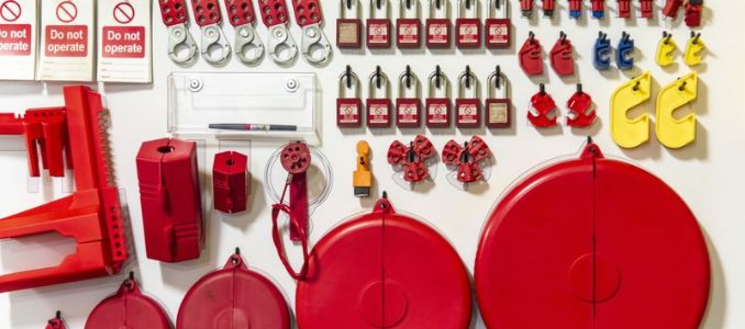 Lockout Tagout station.
